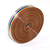 TOCYORIC Cable Plano IDC- Ribbon Cable 1.27mm Rainbow Color Flat Cable para Conectores- IDC Cable de Alambre de la Cinta…